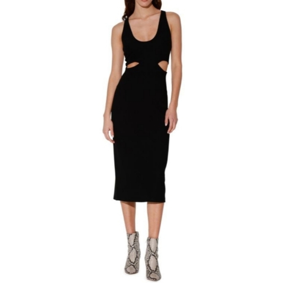 NWT WALTER BAKER Merryn Midi Bodycon Chain Strap Dress - Picture 1 of 14